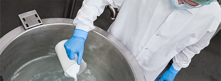 lab tech working in manufacturing
