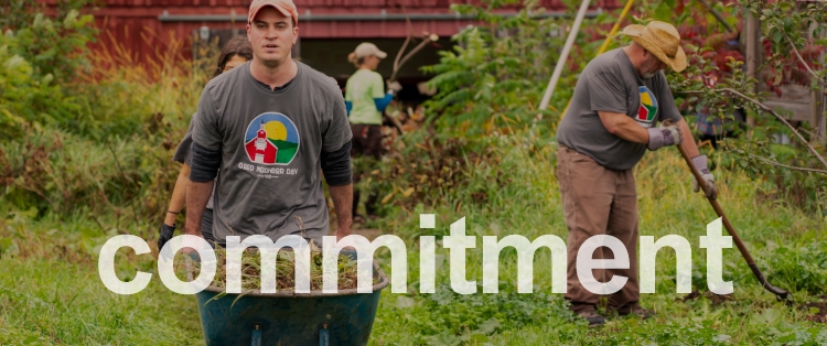 people working for the community